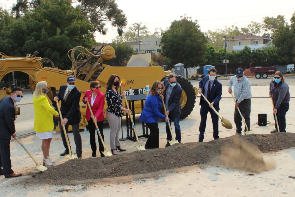 October 1st, 2020 marked the Groundbreaking for the City of Millbrae’s (City) new Recreation Center. The Groundbreaking Ceremony was attended by Mayor Reuben Holober and the rest of the Millbrae City Council, City Manager Tom Williams, Interim Public Works Director Jane Kao, Recreation Director Mackenzie Brady and other key members of the City. The new Recreation Center will be ~24,000 SF and provide wonderful new space for the Millbrae Community including: a licensed preschool facility, a senior lounge, fitness and health programs for all ages, as well as a large community room to house special events. The City has selected a team of designers and builders to build this new energy efficient facility that will be starting construction in October 2020 and be ready for occupancy in Spring 2022. The City selected Swinerton Management & Consulting (SMC) to manage the delivery of their new Recreation center in Winter 2019. This project was conceived by the City after the original building tragically burned down in 2016. After three years of working with community stakeholders to envision the design for the new facility, the City Council accepted Schematic Design in September 2019. This project utilizes Design-Build delivery method which will allow the project to be fast-tracked, helping the City shorten the current timeline by at least 12 months. Keep up with the project!